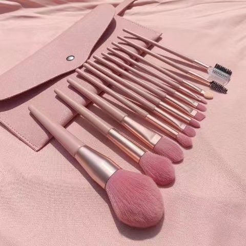 Naked powder girl heart makeup Brush Powder Brush soft hair beginners set beauty delicate tools